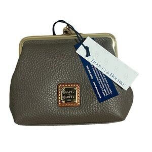 Dooney & Bourke Taupe Leather Coin Purse